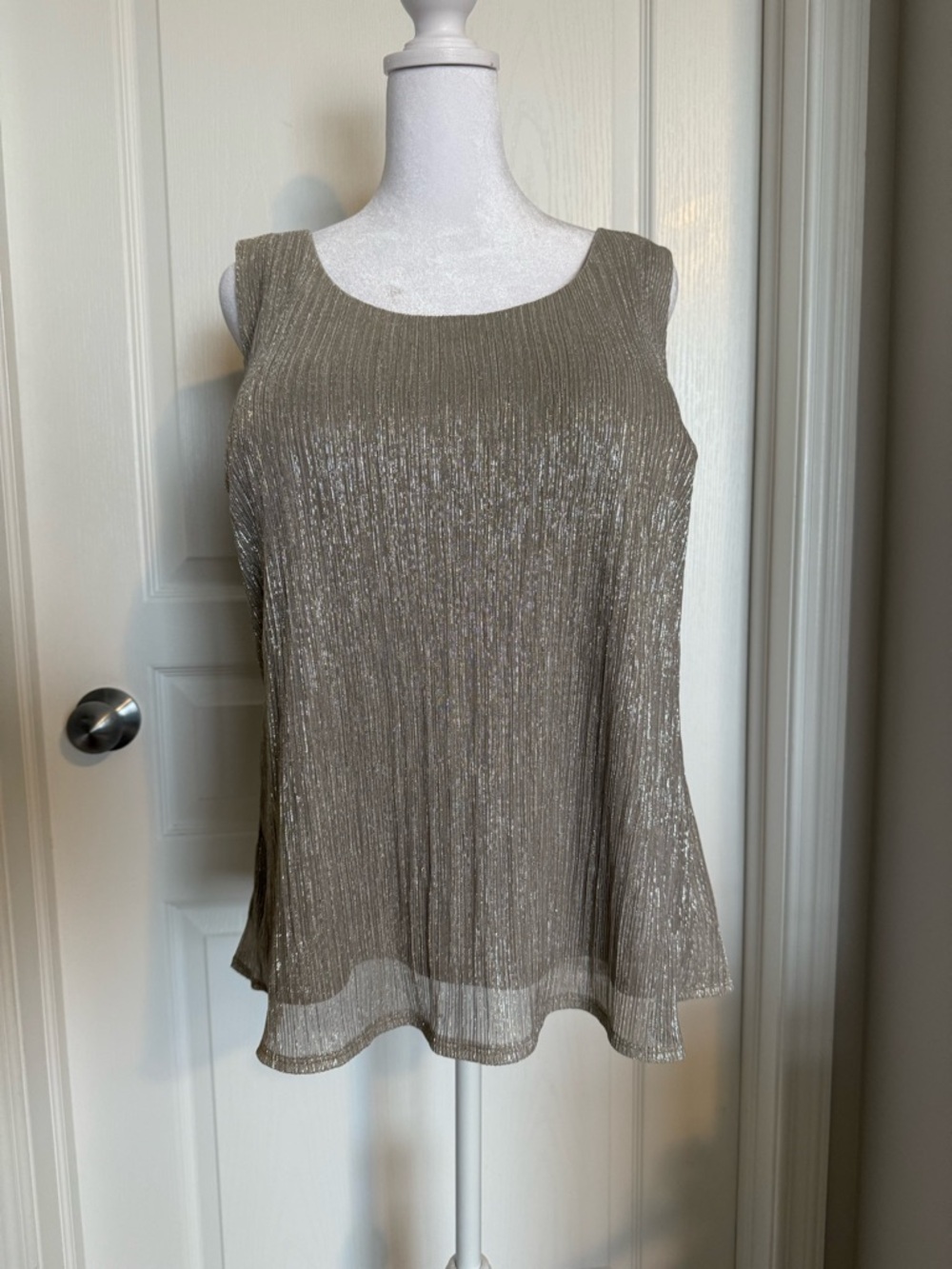 Metallic Taupe Tank Top